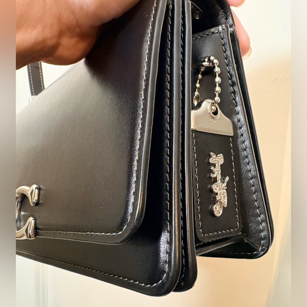 ✨ COACH Bandit Shoulder Bag in Black Luxe Refined Calf Leather - CC416 ✨ - Picture 3 of 15